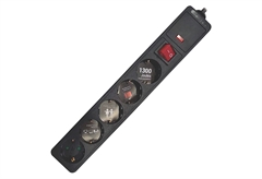 Πολύπριζο Υπέρτασης 5 Θέσεων Eurolamp με Καλώδιο 1.5m & Διακόπτη