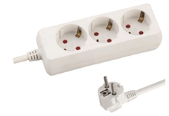 Πολύπριζο 3 Θέσεων Eurolamp με Καλώδιο 1.5m Bulk Συσκευασία