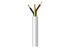 Καλώδιο Ρεύματος Εύκαμπτο Λευκό Wairel H05VV-F 3x1.5mm² 100m