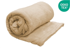 Κουβέρτα Fleece Coral Διπλή Easy Home Beige 220x200cm