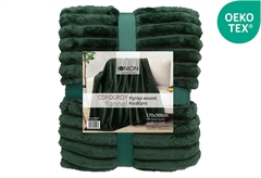 Κουβέρτα Flannel Corduroy Διπλή Ionion Dark Green 300x170cm
