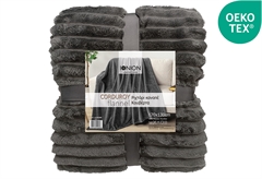 Κουβέρτα Flannel Corduroy Μονή Ionion Grey 170x130cm