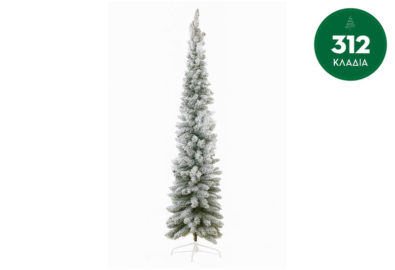 Χριστουγεννιάτικο Δέντρο Eurolamp Snowy Super Slim 210cm