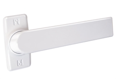 Domus Skyline Πόμολο Πόρτας με Μεταλλική Ροζέτα 90° Λευκό