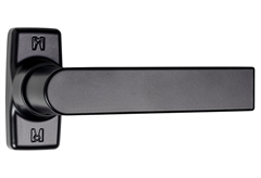 Domus Skyline Πόμολο Πόρτας με Μεταλλική Ροζέτα 90° Μαύρο