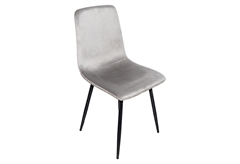 Καρέκλα Velvet Μ53.5xΠ45.5xΥ88.5cm Γκρι