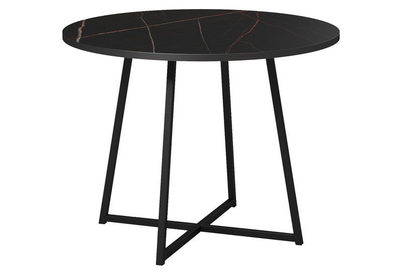 Τραπέζι Milo Φ100x76cm Μαύρο