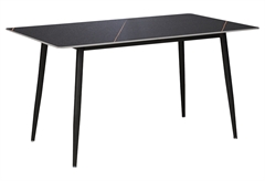 Τραπέζι Stone Μ160xΠ80xΥ75cm Μαύρο