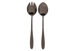 Σετ Κουτάλι και Κουταλοπίρουνο Σαλατας Secret de Gourmet Μαύρο 2τμχ