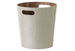 Καλάθι Αποθήκευσης Espiel Μπεζ με Εσωτερική Υφή Ξύλου Φ25x30cm