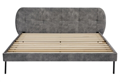 Κρεβάτι Διπλό Interium Oxford Γκρι για Στρώμα 200x160cm