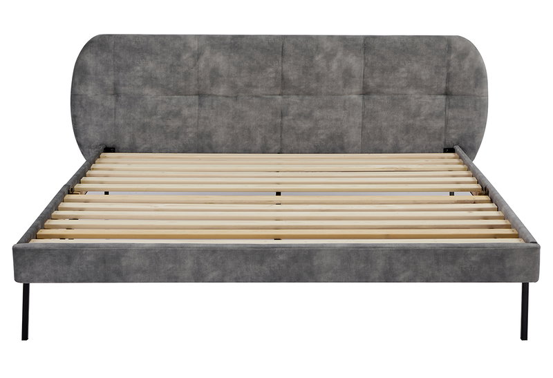 Κρεβάτι Διπλό Interium Oxford Γκρι για Στρώμα 200x160cm