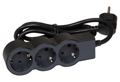 Πολύπριζο Legrand 3 Θέσεων Σούκο 1.5m Μαύρο