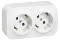 Πρίζα Σούκο Διπλή Legrand Forix 2x2Π+Γ 16Α Λευκή