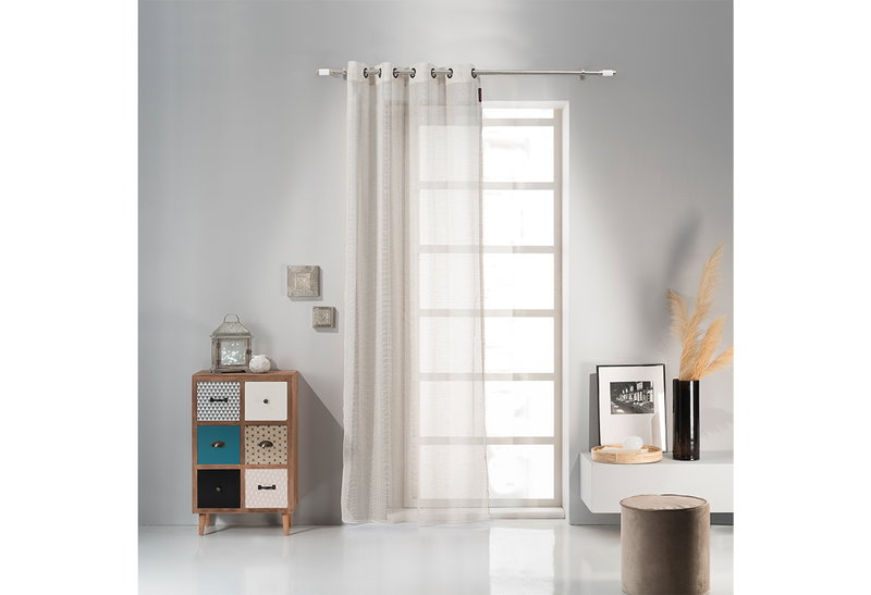 Κουρτίνα Pierre Cardin Crep 270x140cm με Τρουκς Μπεζ