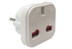 Αντάπτορας Σούκο σε UK 10A Λευκός με Προστασία Επαφών