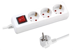 Πολύπριζο 3 Θέσεων Σούκο 3m Λευκό