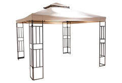 Gazebo Μ300xΠ300xΥ270cm Μπεζ/Μαύρο