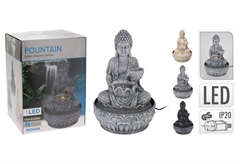 Διακοσμητικό Συντριβάνι Βούδας Φωτιζόμενο σε 3 Αποχρώσεις
