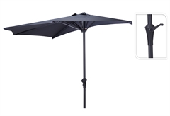 Ομπρέλα Κήπου Μισή 270cm Γκρι