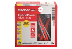 Βύσμα 90x10mm FUS Fischer Hybridpower με Βίδα 10τμχ