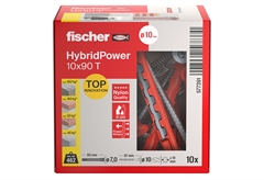 Βύσμα 90x10mm T Fischer Hybridpower με Βίδα 10τμχ
