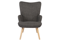 Πολυθρόνα Lina M71xΠ64xY94cm Ανθρακί