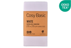 Σεντόνι Υπέρδιπλο Ionion Cosy Basic White 270x270cm