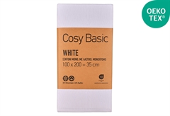 Σεντόνι Μονό Ionion Cosy Basic White με Λάστιχο Μ200xΠ100xΥ35cm