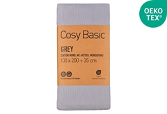 Σεντόνι Μονό Ionion Cosy Basic Grey με Λάστιχο Μ200xΠ100xΥ35cm
