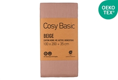 Σεντόνι Μονό Ionion Cosy Basic Beige με Λάστιχο Μ200xΠ100xΥ35cm