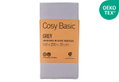 Σεντόνι Διπλό Ionion Cosy Basic Grey με Λάστιχο Μ200xΠ160xΥ35cm