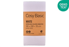 Σεντόνι Υπέρδιπλο Ionion Cosy Basic White με Λάστιχο Μ200xΠ180xΥ35cm