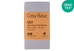 Σεντόνι Υπέρδιπλο Ionion Cosy Basic Grey με Λάστιχο Μ200xΠ180xΥ35cm