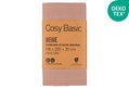 Σεντόνι Υπέρδιπλο Ionion Cosy Basic Beige με Λάστιχο Μ200xΠ180xΥ35cm