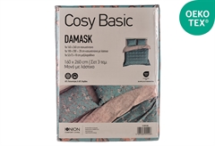 Σετ Σεντόνια & Μαξιλαροθήκη για Μονό Κρεβάτι Ionion Cosy Basic Damasc με Λάστιχο