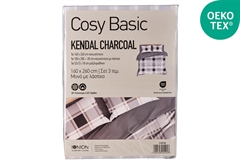 Σετ Σεντόνια & Μαξιλαροθήκη για Μονό Κρεβάτι Ionion Cosy Basic Kendal με Λάστιχο