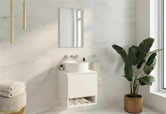 Έπιπλο Μπάνιου με Καθρέπτη Drop Square 45cm & Νιπτήρας Oikossi Lolipop