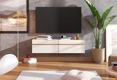 Έπιπλο Τηλεόρασης Επιτοίχιο Forma Ideale Arles Cashmere M128xΠ41.5xY32cm