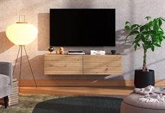 Έπιπλο Τηλεόρασης Επιτοίχιο Forma Ideale Royan Natural M128xΠ41.5xY32cm