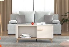 Τραπέζι Basic Κρεμ M101xΠ54.5xY46cm