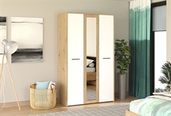 Ντουλαπα Ρούχων Τρίφυλλη με Καθρέπτη Forma Ideale Varadero Μ119xΠ53xΥ204cm Λευκή