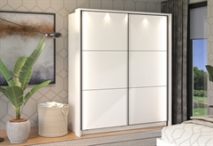 Ντουλάπα Ρούχων Δίφυλλη Συρόμενη Forma Ideale Sierra M179xΠ62.5xY210cm Λευκό