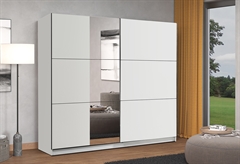 Ντουλάπα Ρούχων Δίφυλλη Συρόμενη με Καθρέπτη Forma Ideale Sierra M237xΠ62.5xY210cm Λευκό