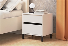 Κομοδίνο Forma Ideale Marron Λευκό Μ48xΠ40xΥ55cm