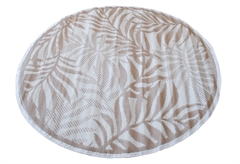 Χαλί Εξωτερικού Χώρου Plastona Beige Leaves Φ150cm