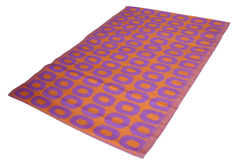 Χαλί Εξωτερικού Χώρου Plastona Pop Art Orange Purple 180x120cm