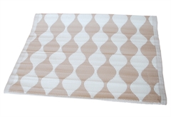 Χαλί Εξωτερικού Χώρου Plastona Rhobus Beige White 180x120cm