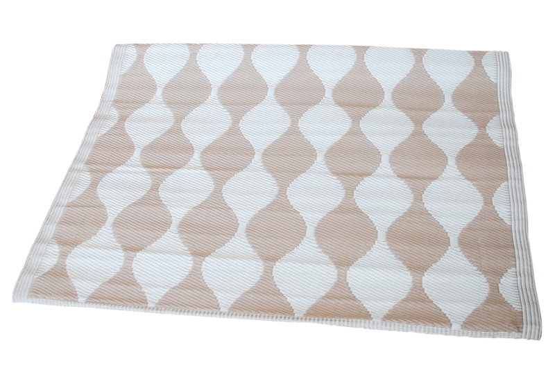 Χαλί Εξωτερικού Χώρου Plastona Rhobus Beige White 180x120cm