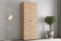 Ντουλάπα Ρούχων Δίφυλλη Forma Ideale Nevis M78.5xΠ51.5xY207.5cm Natural